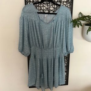 Blue Daisies Smocked Waisted Dress